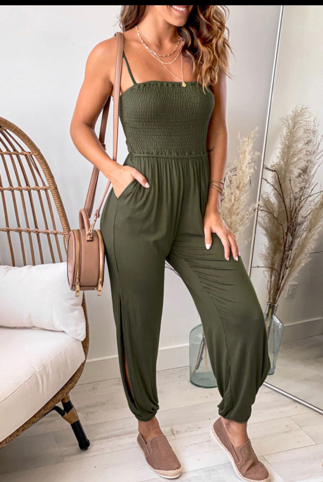 Smocked Top Jumpsuit